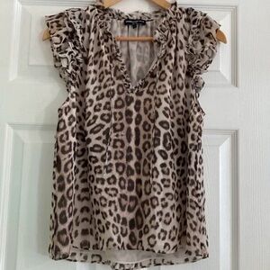 Generation Love Leopard Blouse, Size XS